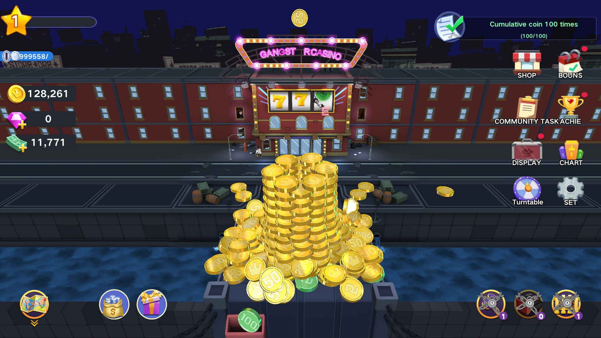 Gangster coin pusher Screenshot 1