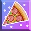 Pepperoni pizza icon