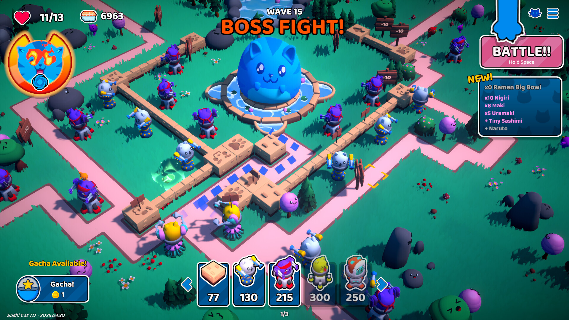 Sushi Cat - Tower Defense Demo Screenshot 0