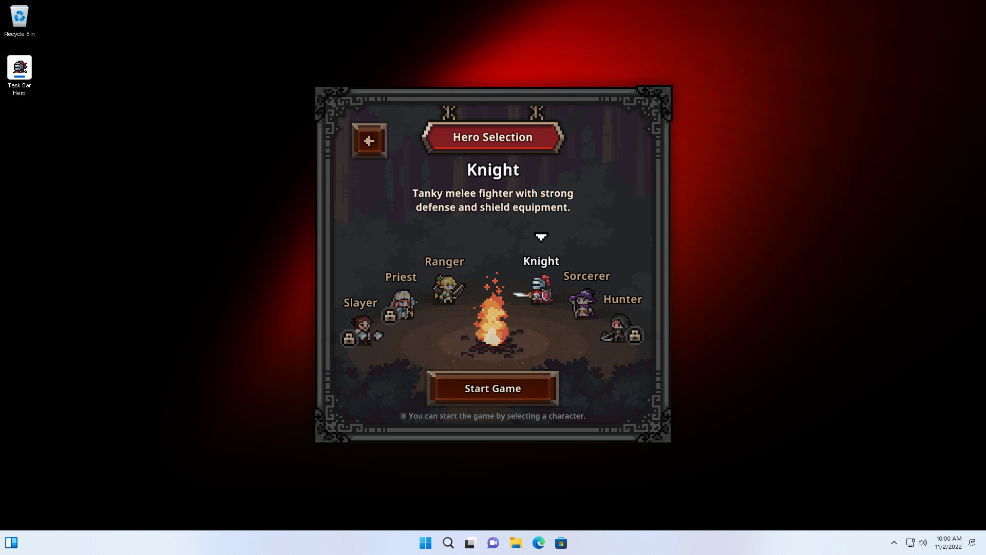 TBH: Task Bar Hero Demo Screenshot 0