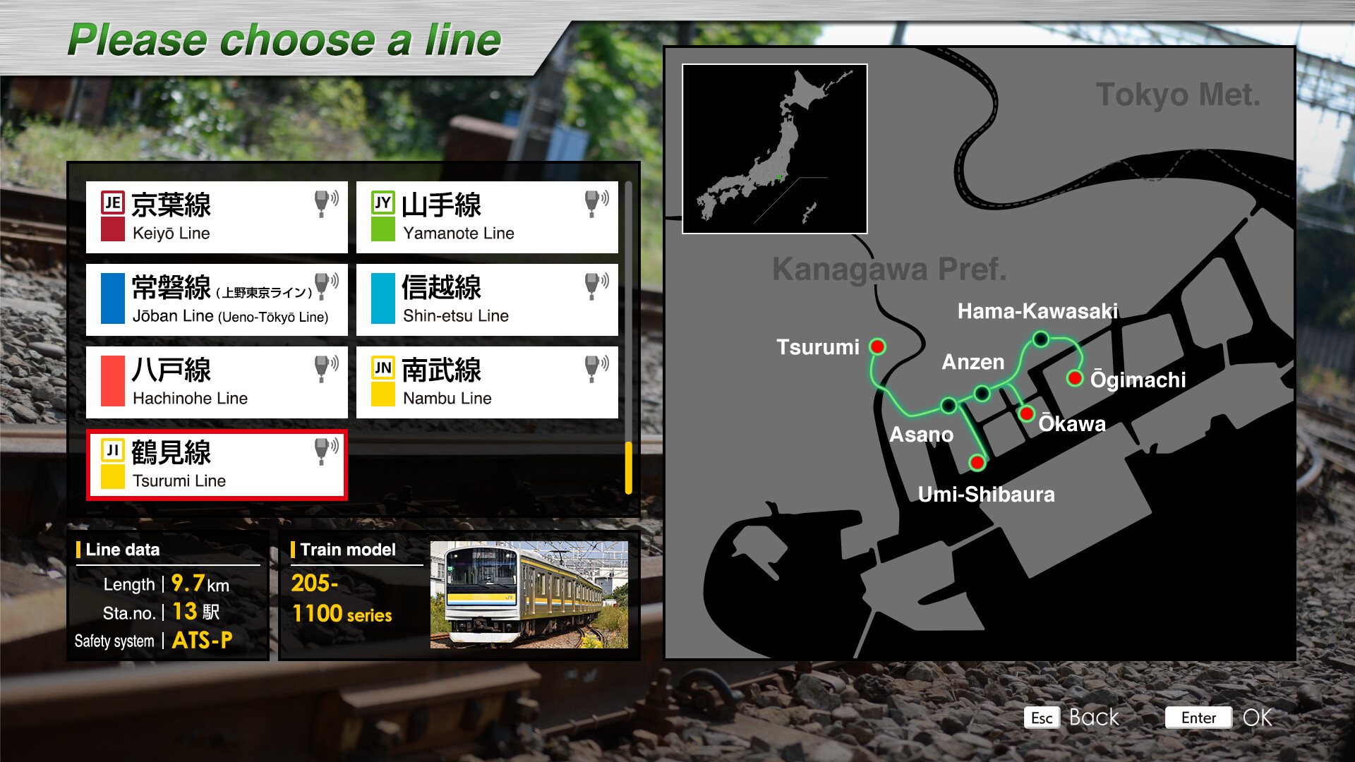 JR EAST Train Simulator: Nambu Line (Kawasaki to Tachikawa) E233-8000 series Nambu Branchi Line (Hamakawasaki to Shitte) 205-1000 series Tsurumi Line (Tsurumi to Ogimachi,Okawa,Umi-Shibaura) 205-1100 series Screenshot 32