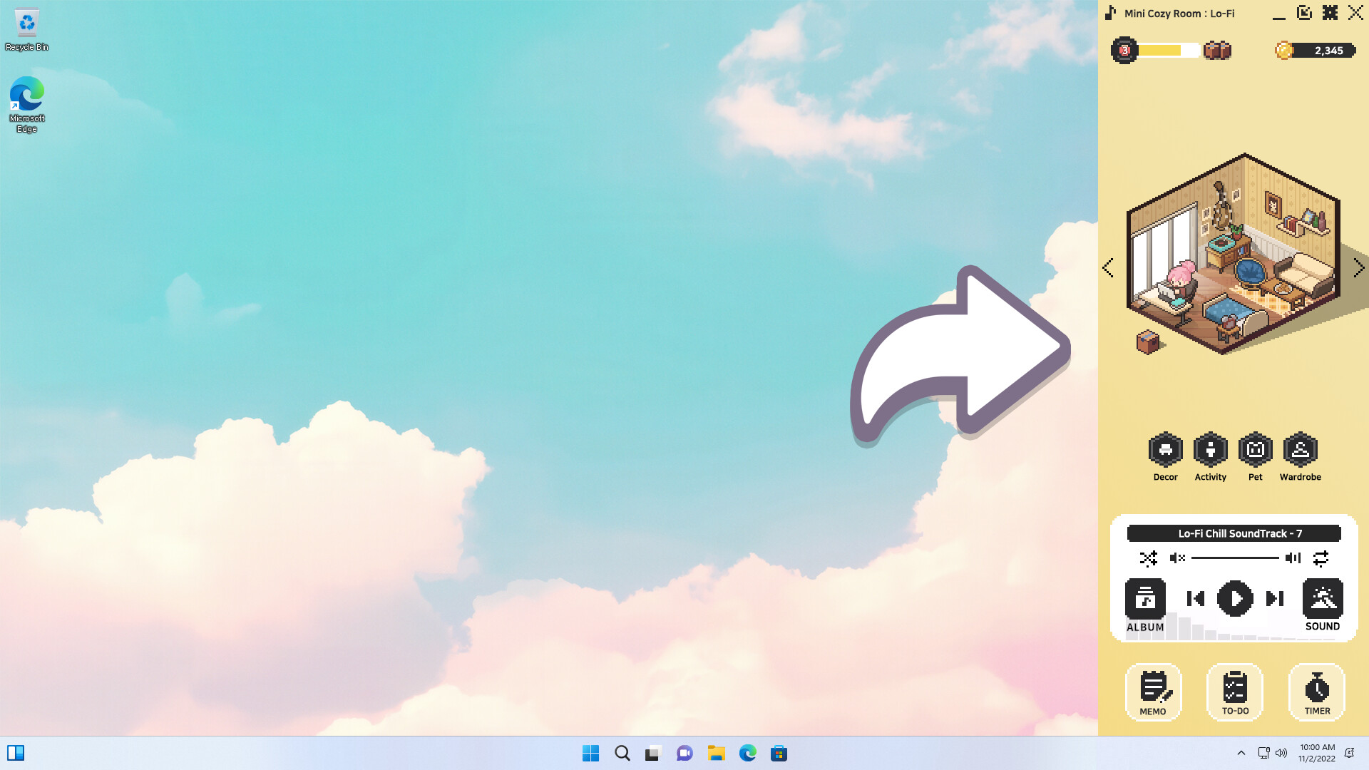 Mini Cozy Room: Lo-Fi Screenshot 0