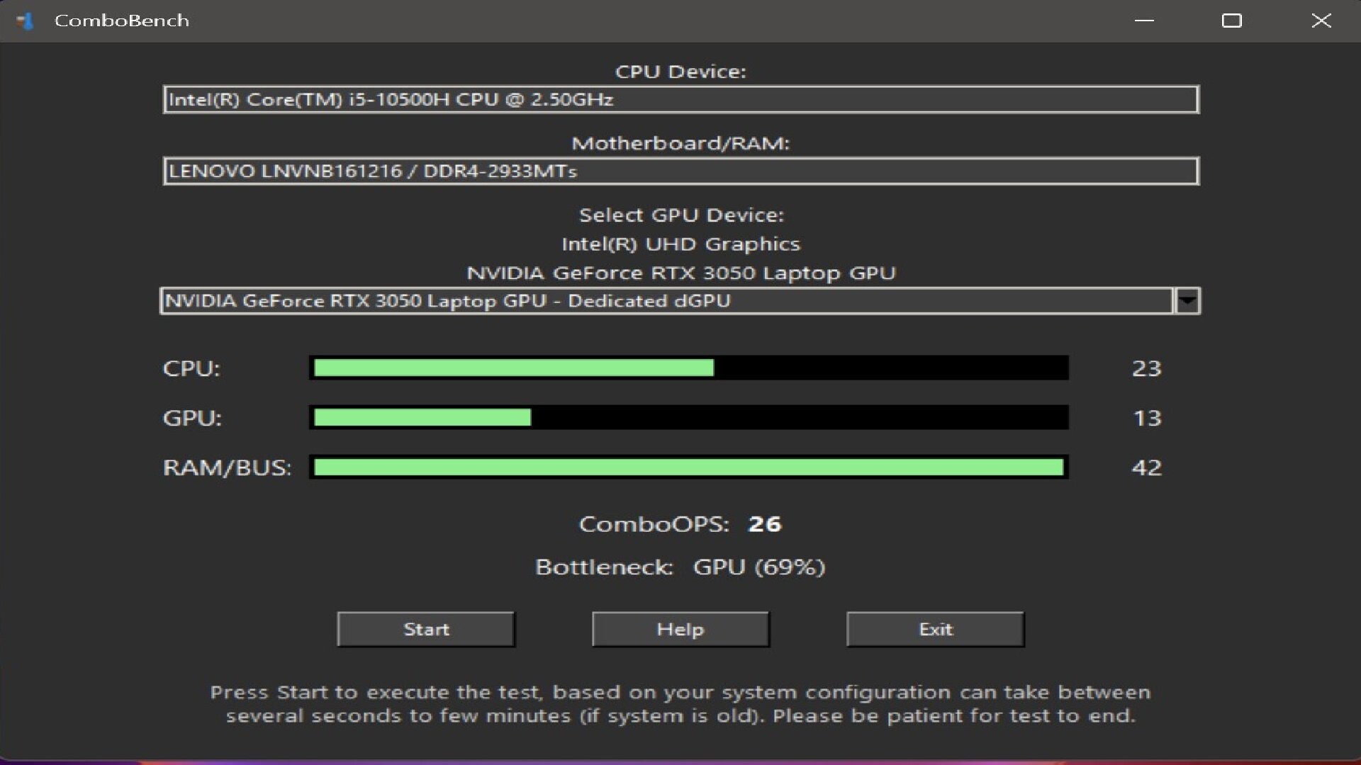 ComboBench Screenshot 1