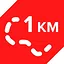 Distance traveled (1KM) icon