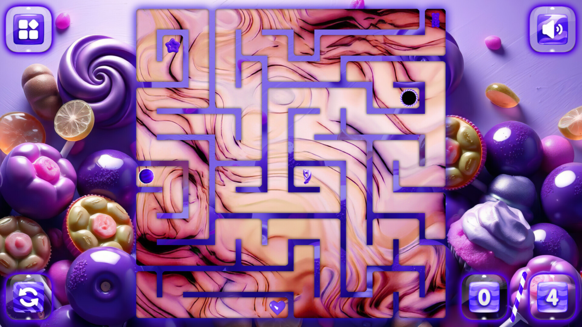 Sweetie Candy Maze: Violet Plum Screenshot 0