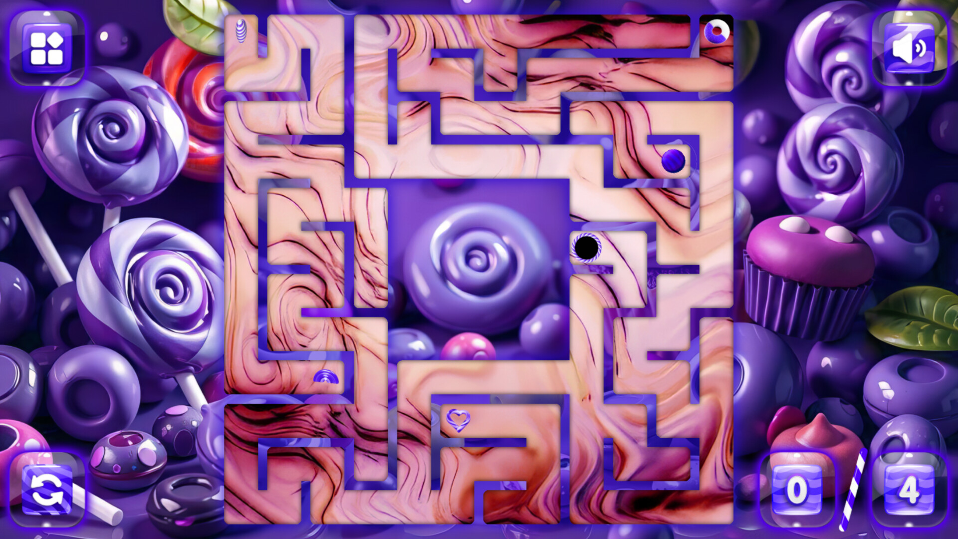 Sweetie Candy Maze: Violet Plum Screenshot 2