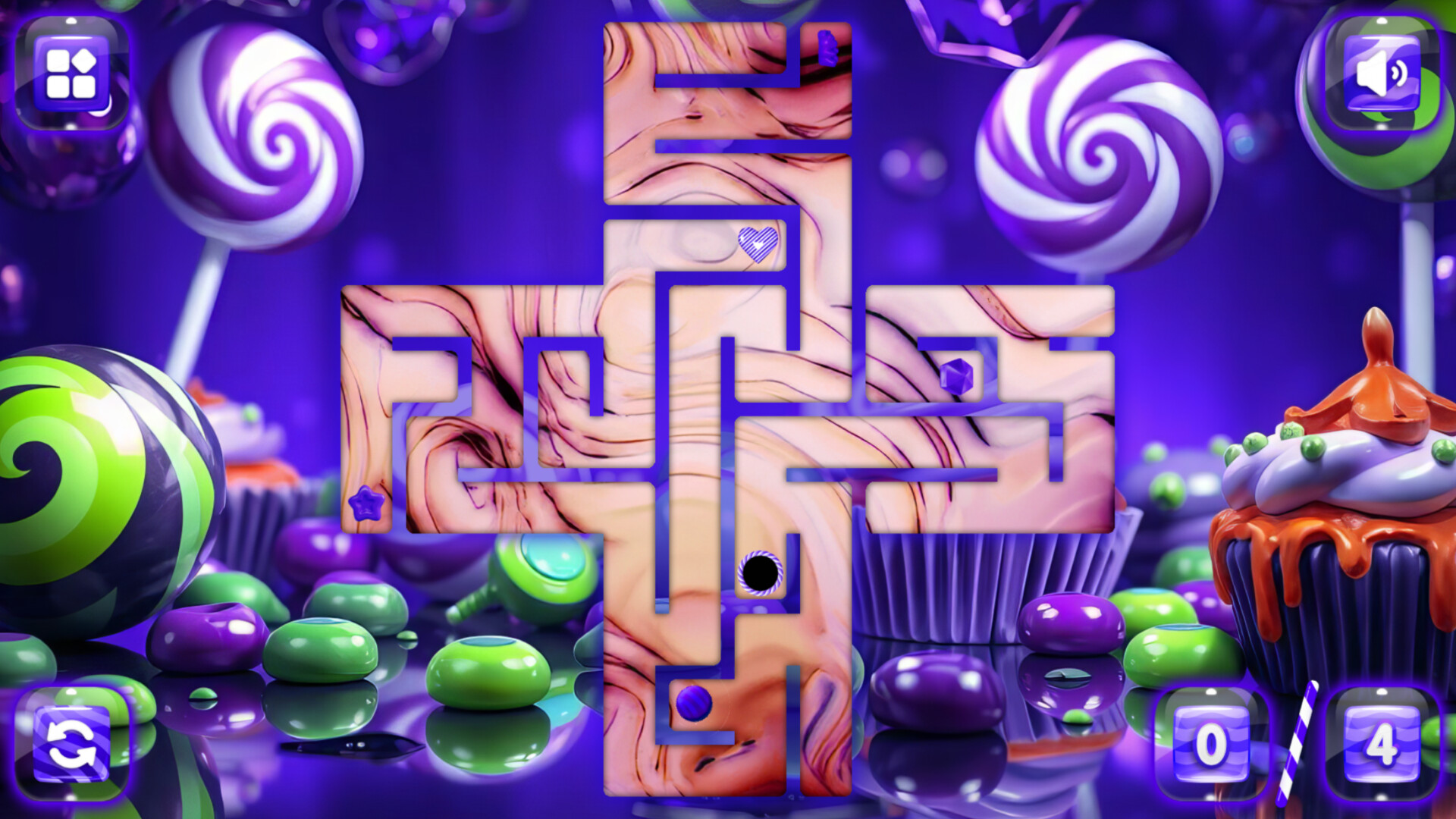 Sweetie Candy Maze: Violet Plum Screenshot 1