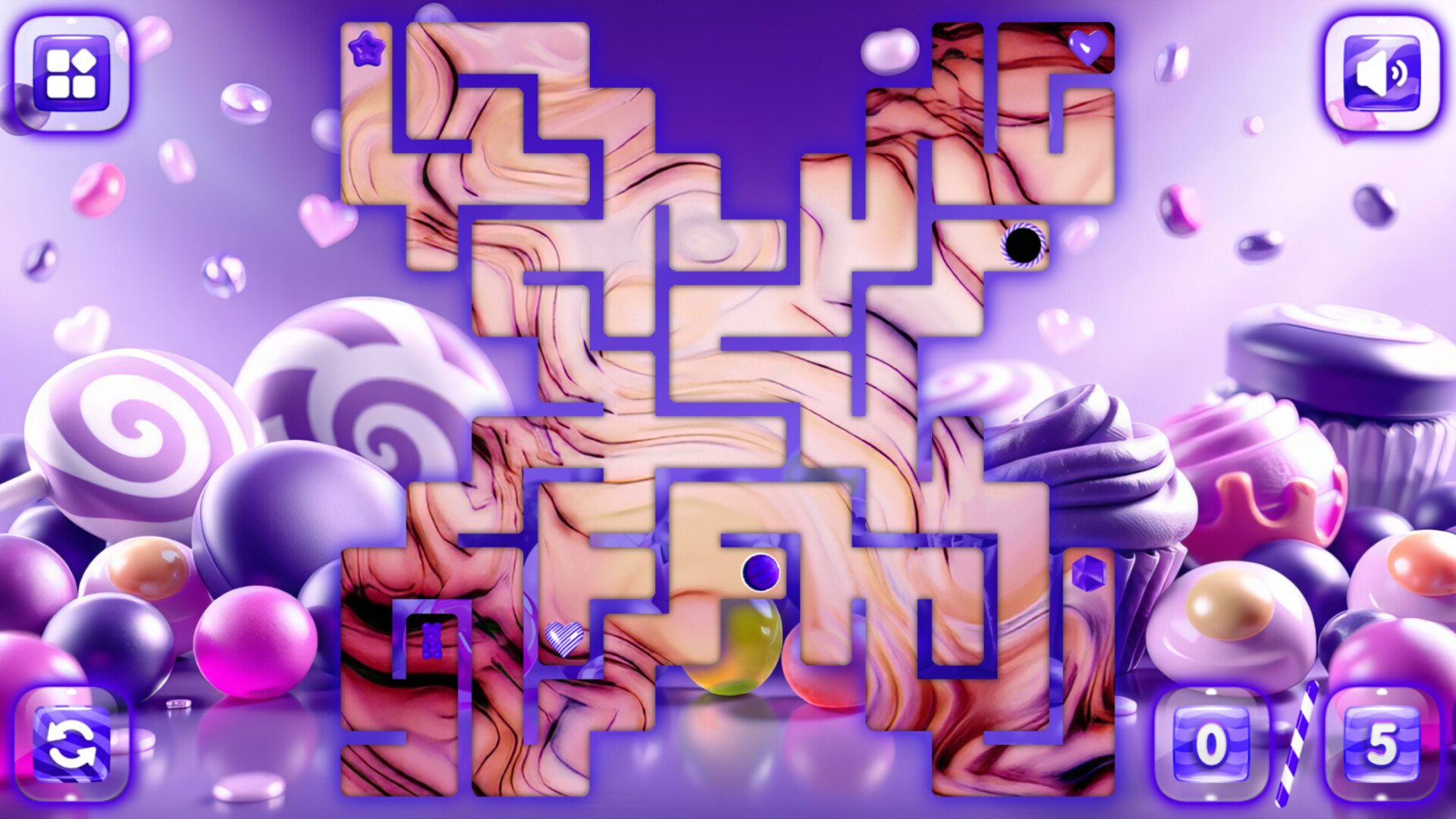 Sweetie Candy Maze: Violet Plum Screenshot 4