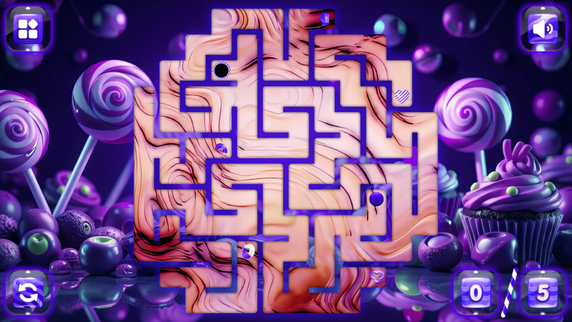 Sweetie Candy Maze: Violet Plum Screenshot 3