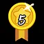 Winning the championship in "Advanced 10" difficulty for 5 consecutive times icon