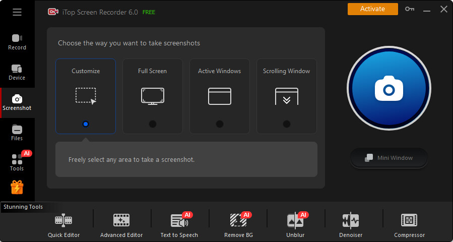iTop Screen Recorder for Steam Screenshot 1