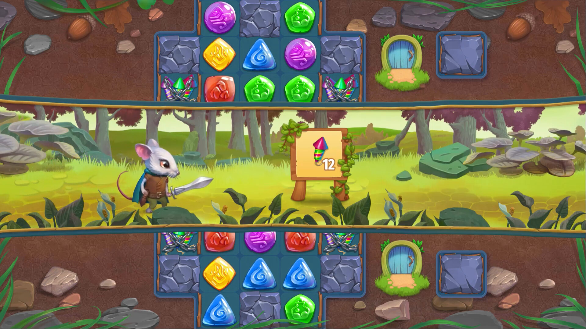 Strongblade - Puzzle Quest and Match-3 Adventure Screenshot 1