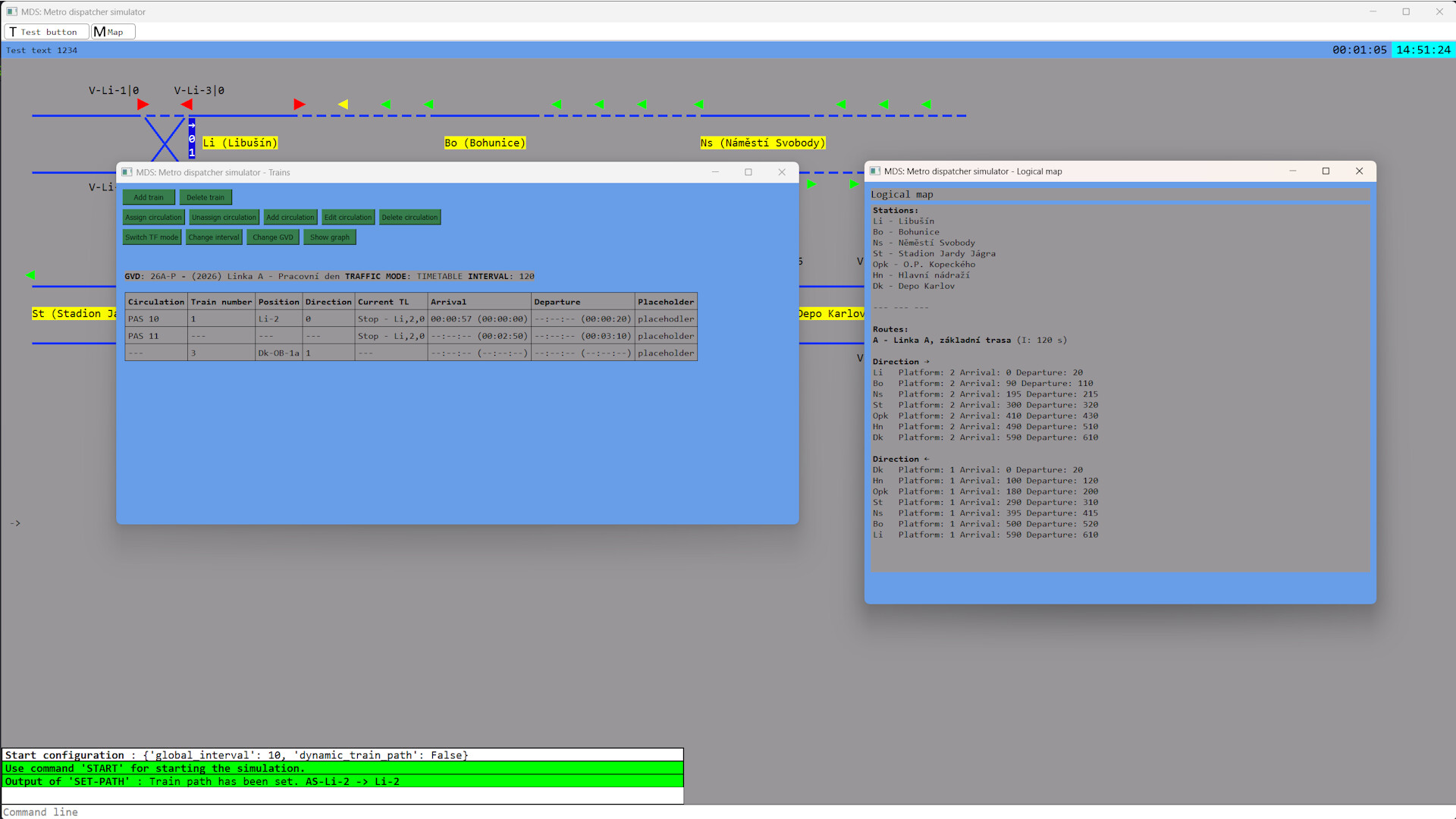 MDS: Metro dispatcher simulator Screenshot 1