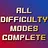 All Difficulty Modes Beaten