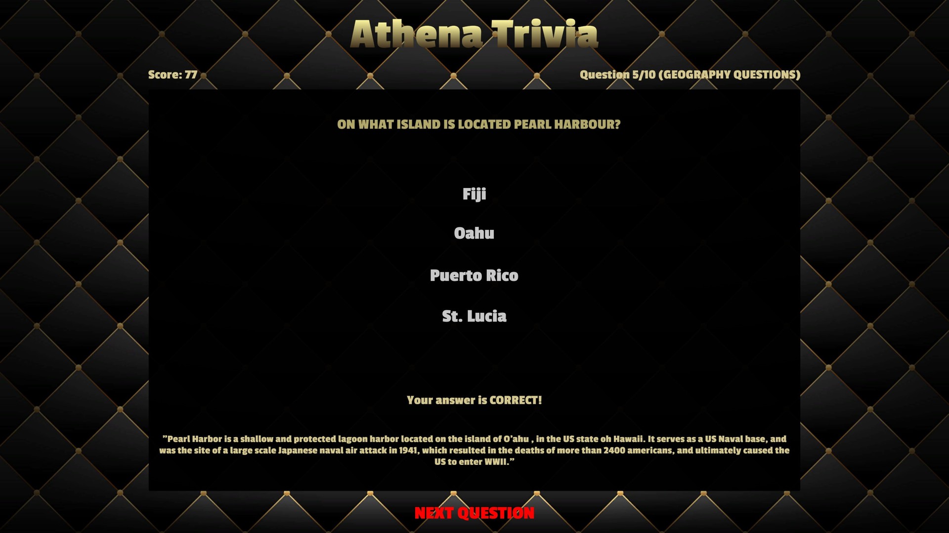 Athena Trivia Screenshot 4