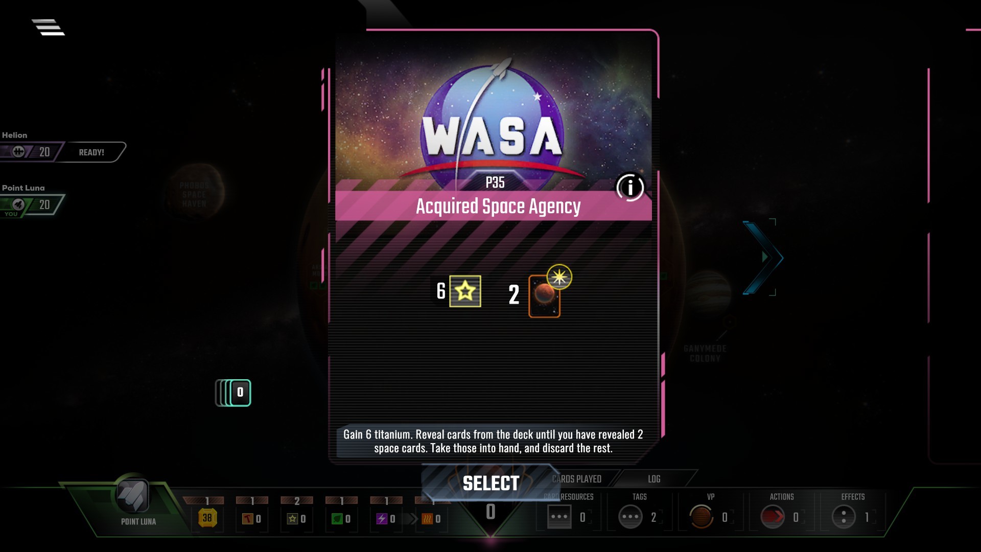 Terraforming Mars - Prelude Screenshot 1