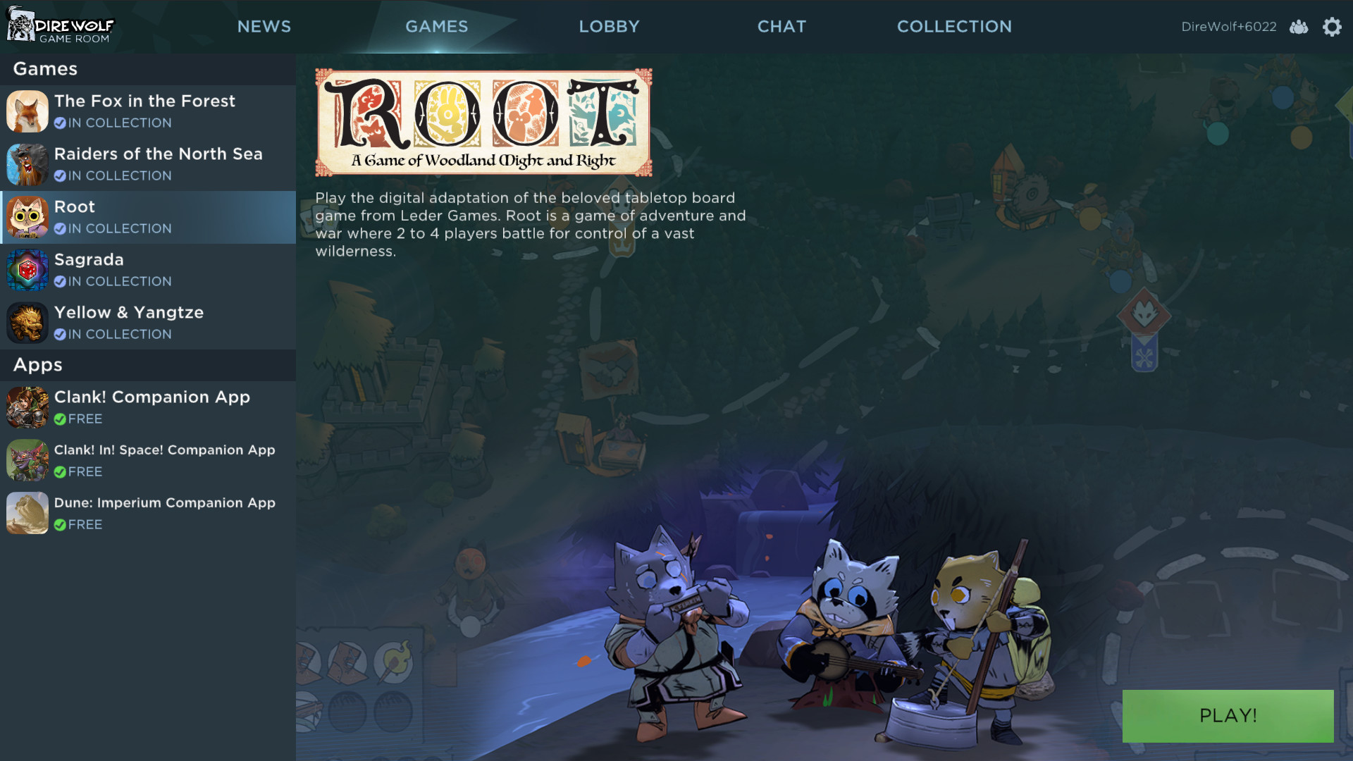 Dire Wolf Game Room Screenshot 1