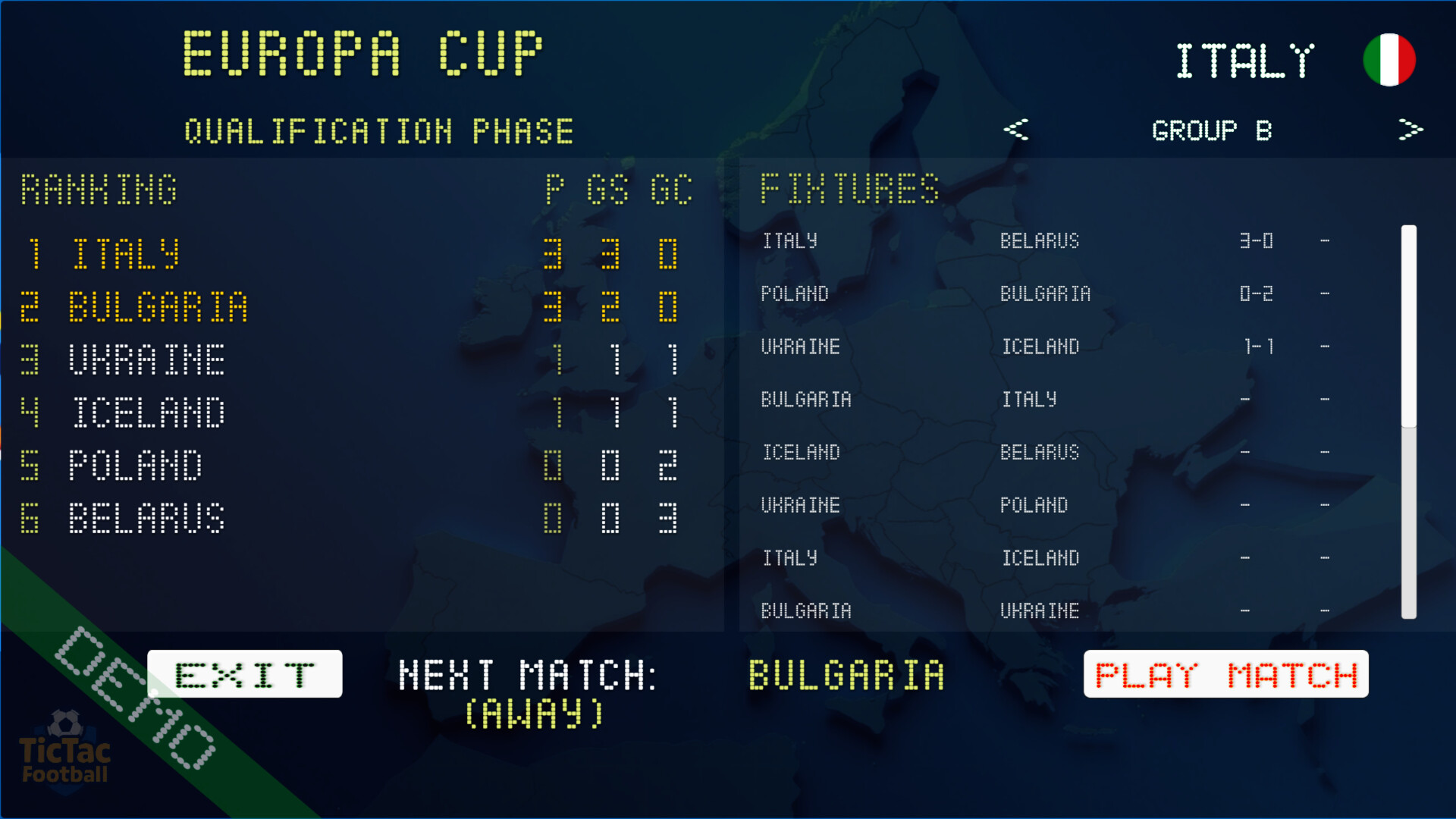 TicTacFootball Screenshot 2