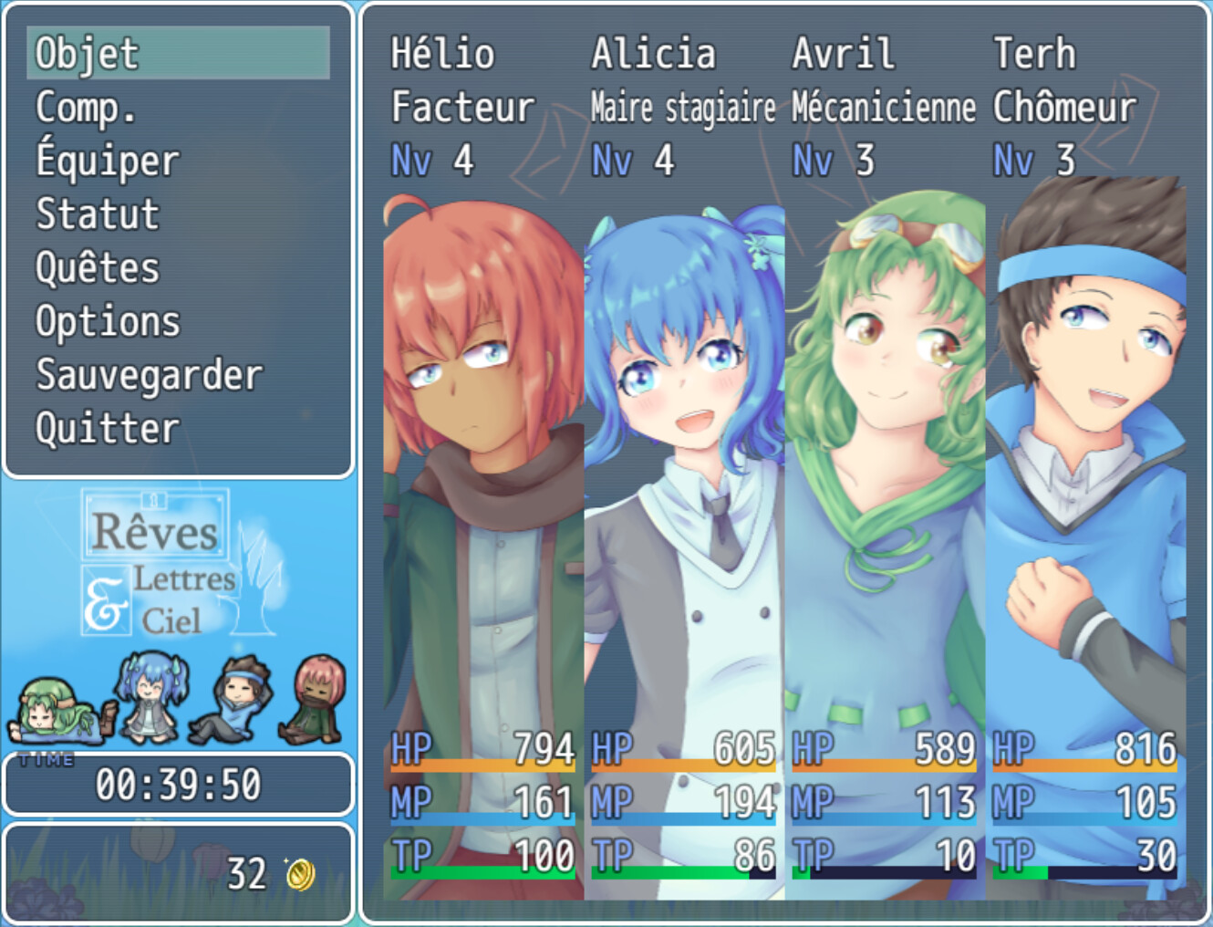 Rêves, lettres et ciel Screenshot 2