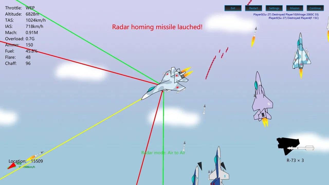 2D Dogfight Screenshot 3