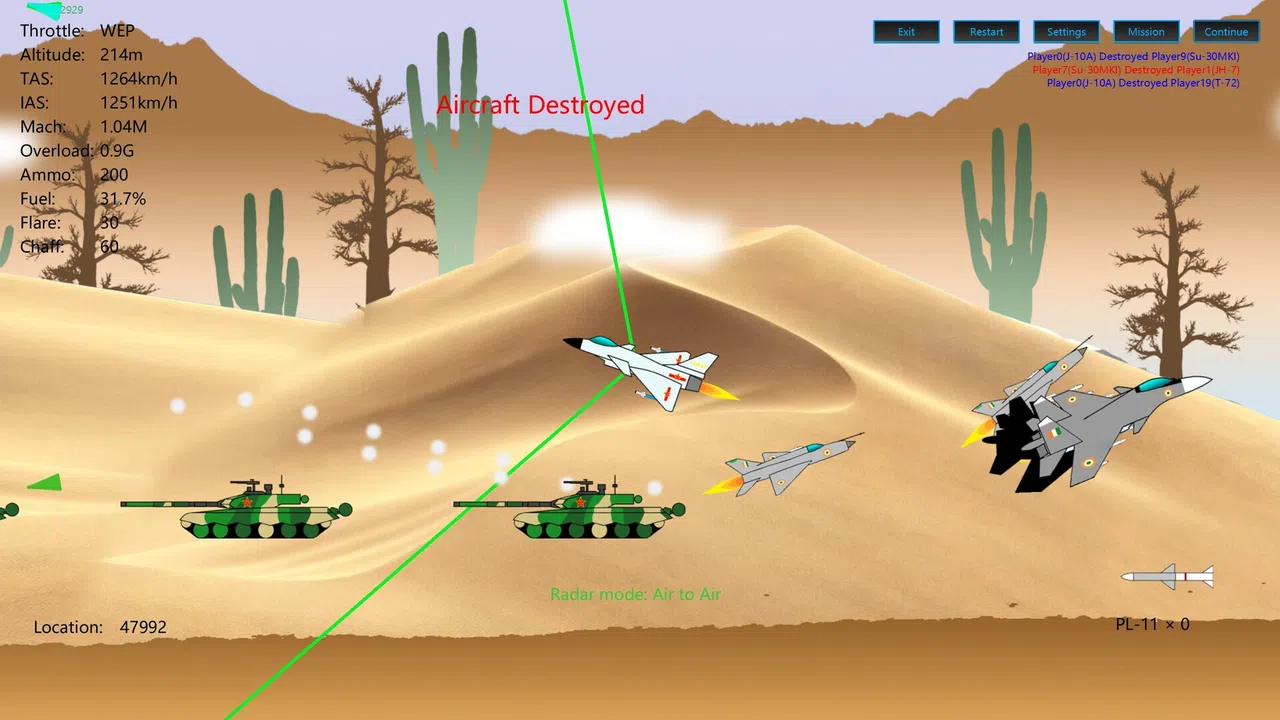 2D Dogfight Screenshot 2