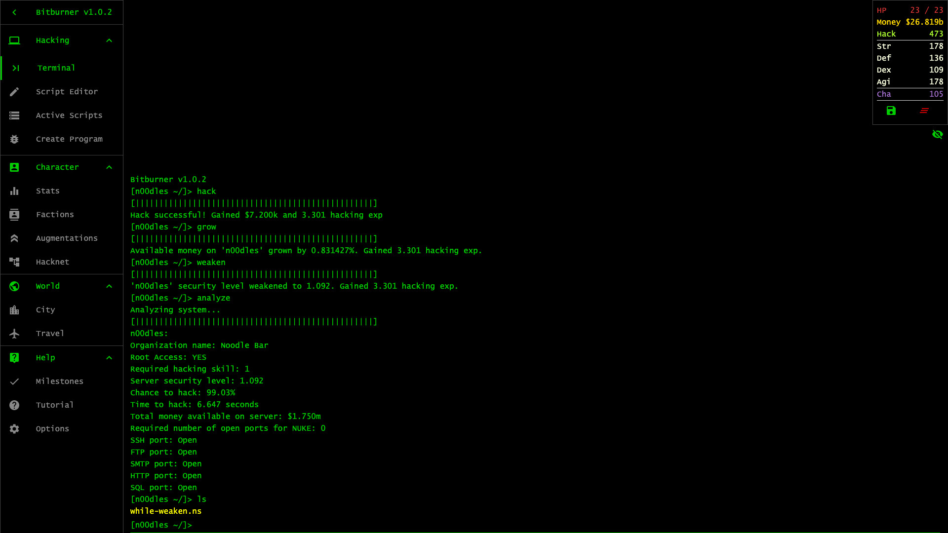 Bitburner Screenshot 2