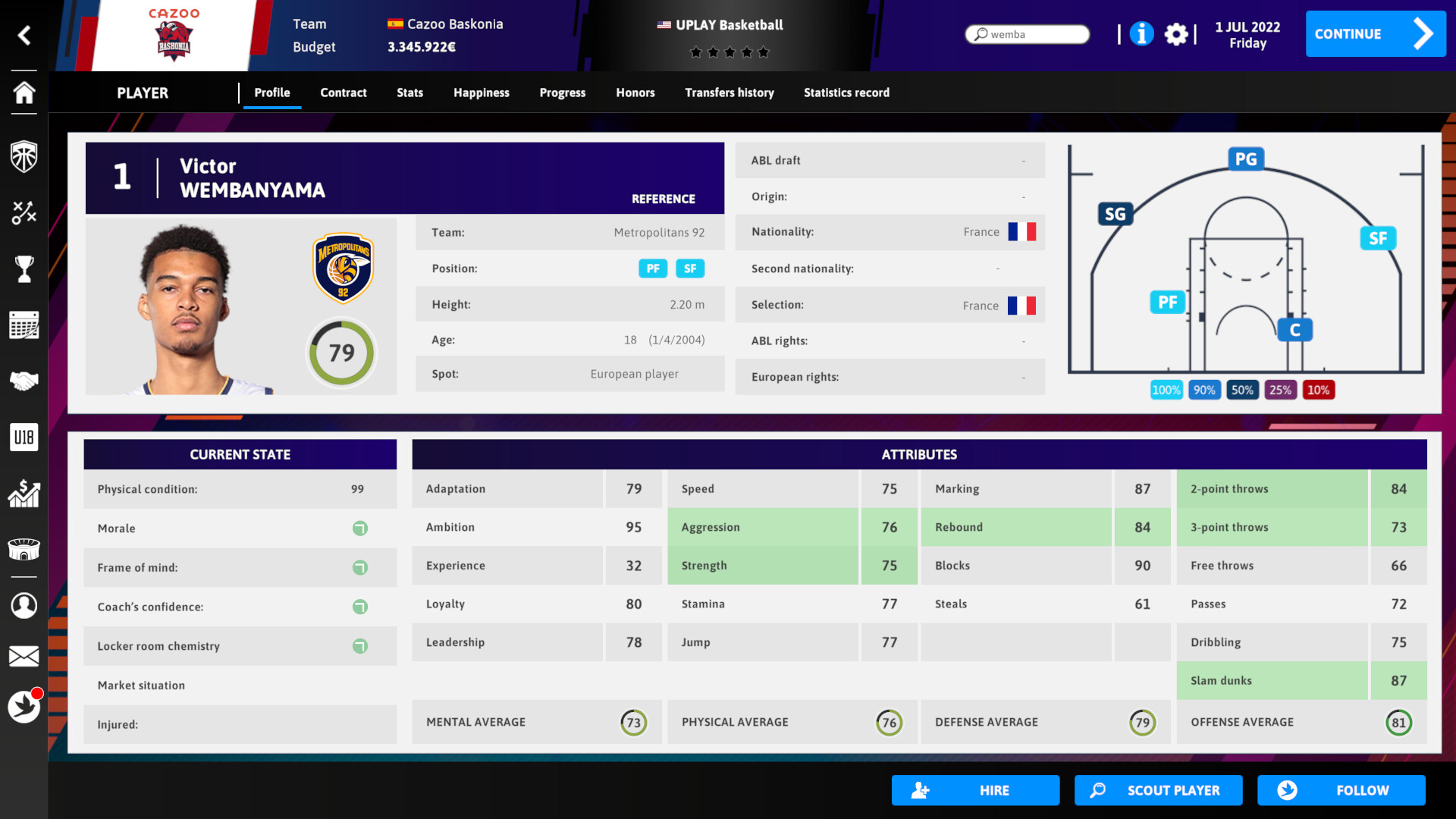 International Basketball Manager 23 Screenshot 1