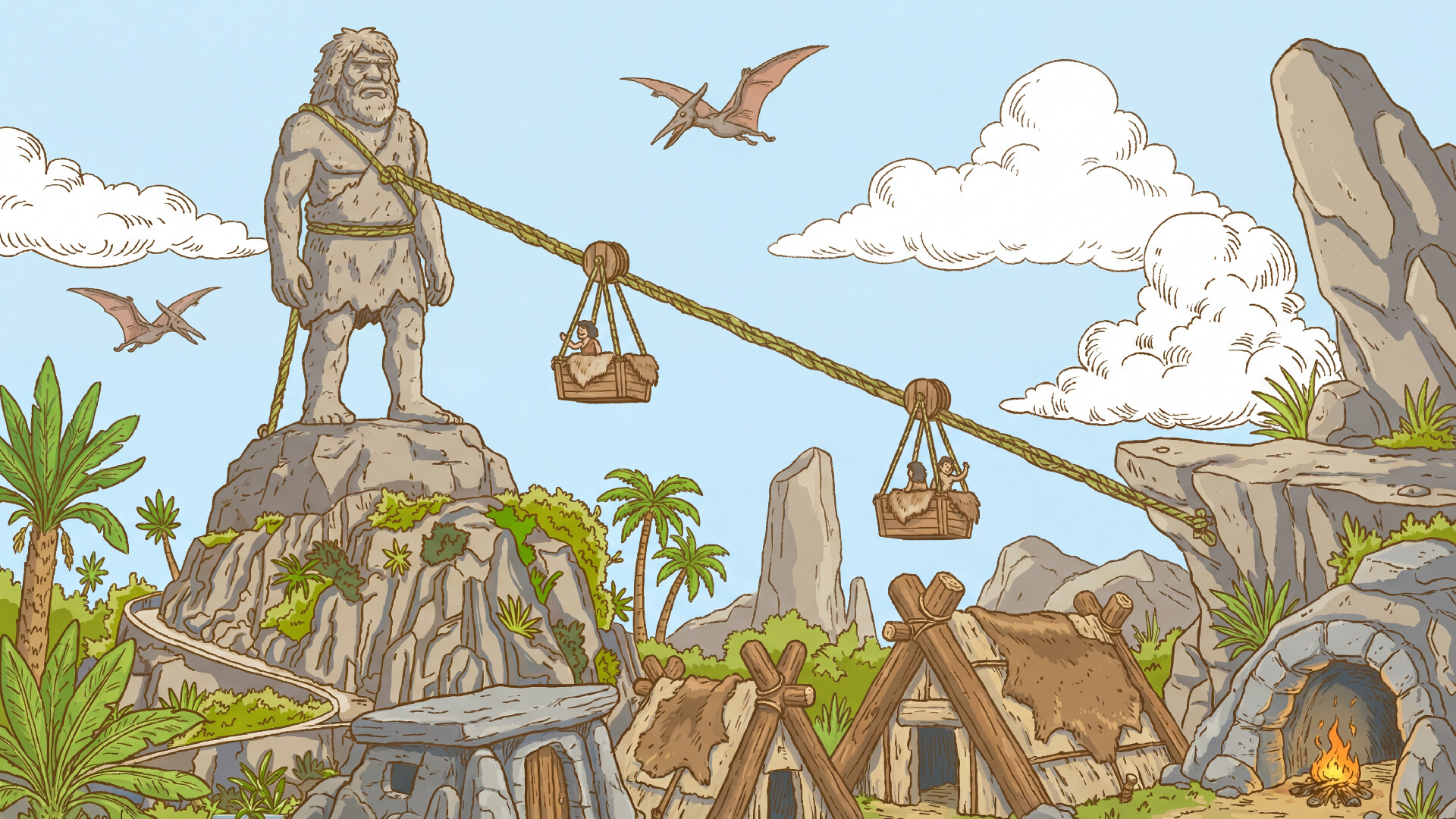 999 Hidden Cats: Stone Age Together Screenshot 0