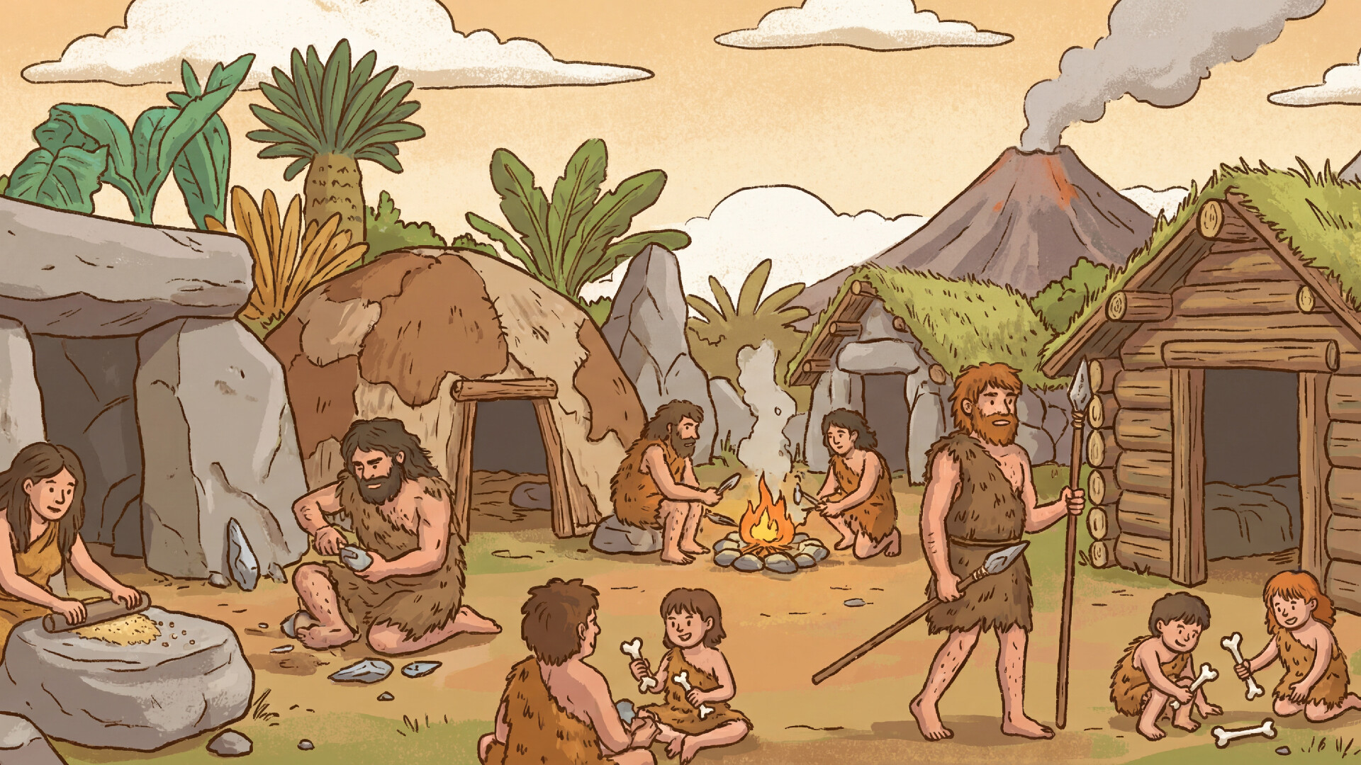 999 Hidden Cats: Stone Age Together Screenshot 2