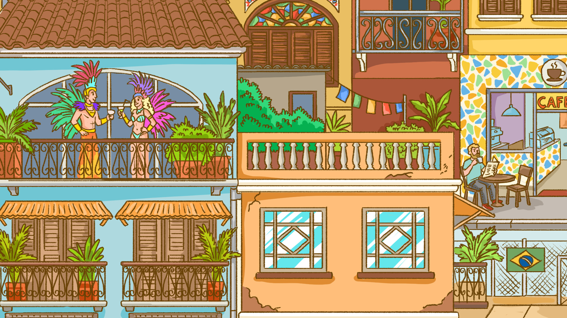 999 Hidden Cats: Brazil Together Screenshot 2