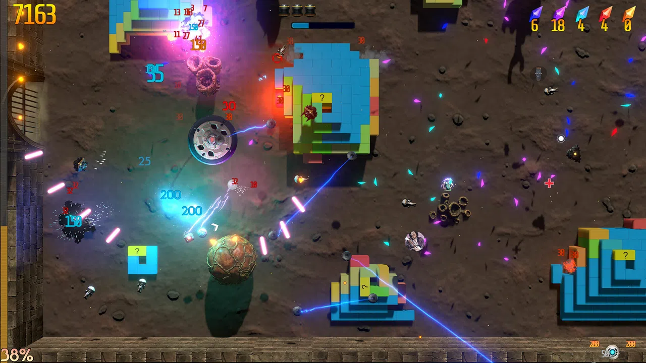 Retro Rocket Raiders Screenshot 1