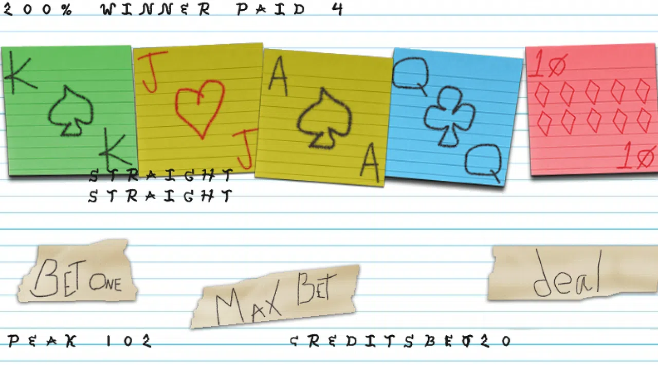 The Paper Arcade - Poker Screenshot 1