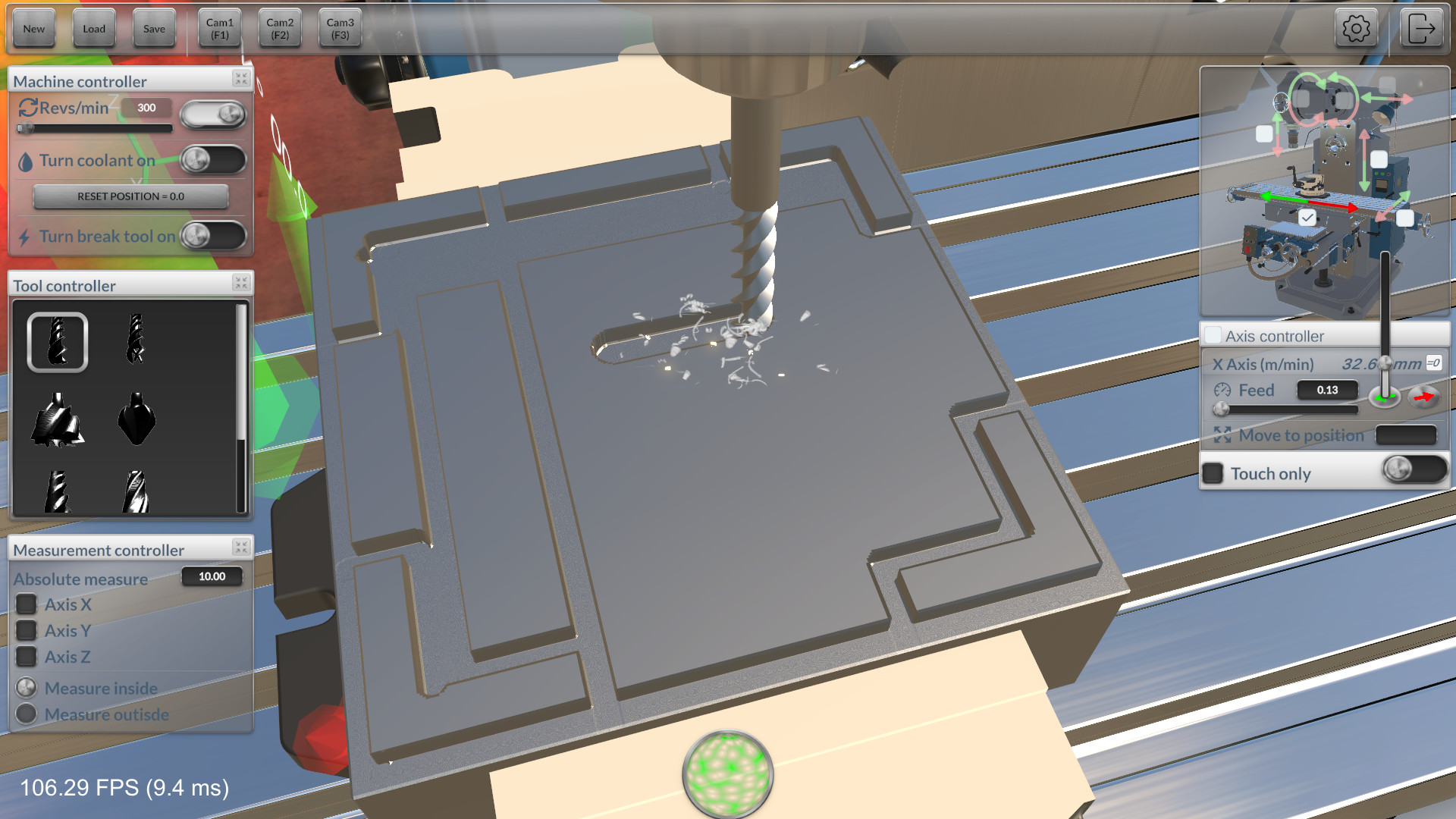 Milling machine simulator Screenshot 1