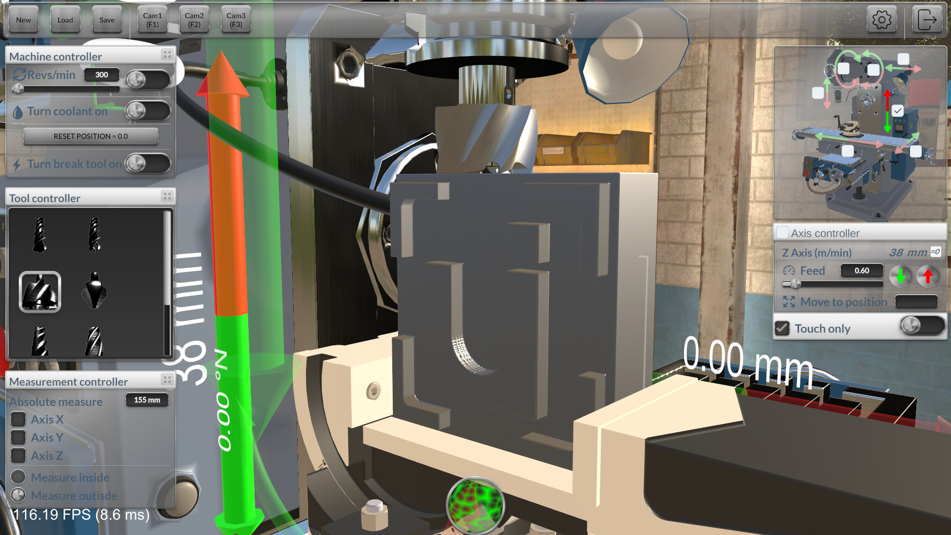 Milling machine simulator Screenshot 2
