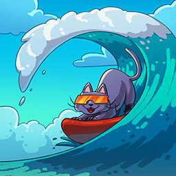 Found Surfer Cat icon