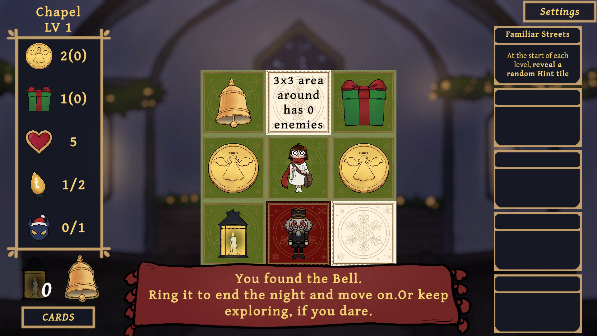 Carol and the Bells: A Cozy Strategy Game Screenshot 1