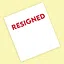 Resigned icon
