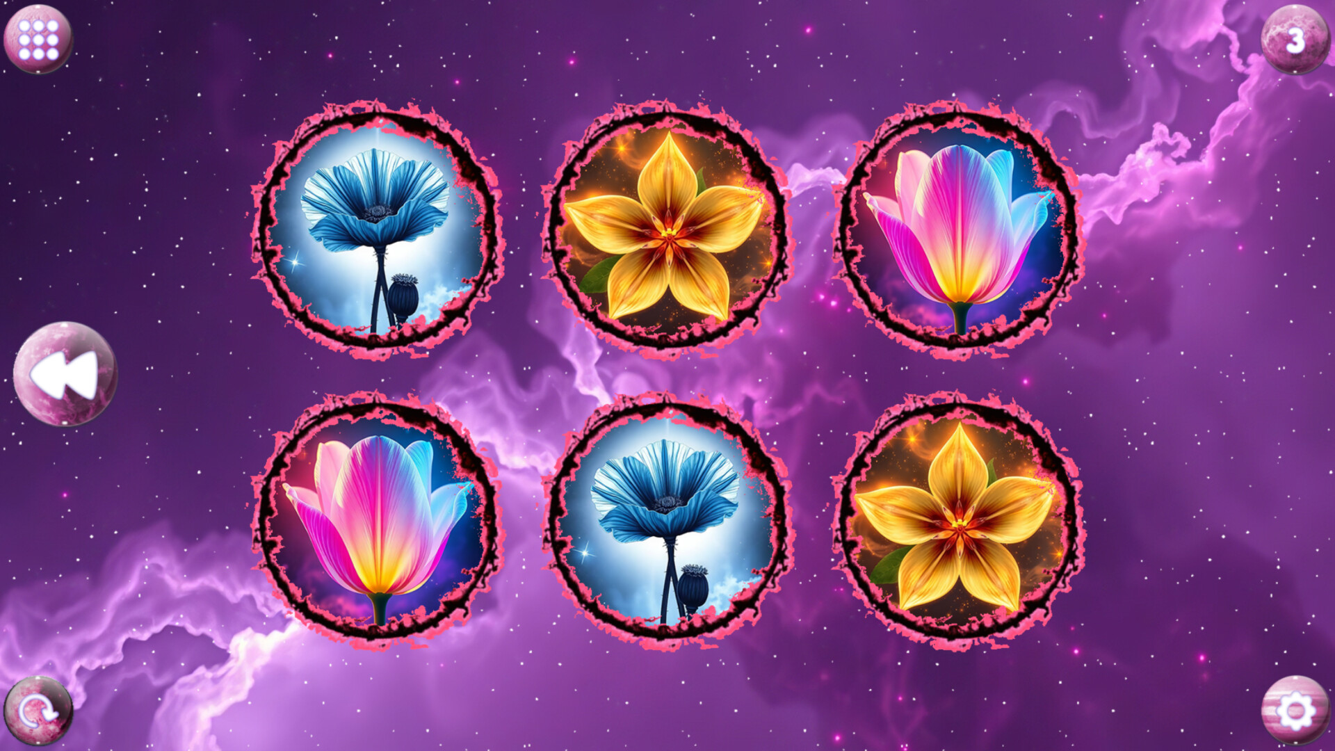 Space Memory: Flowers Screenshot 1