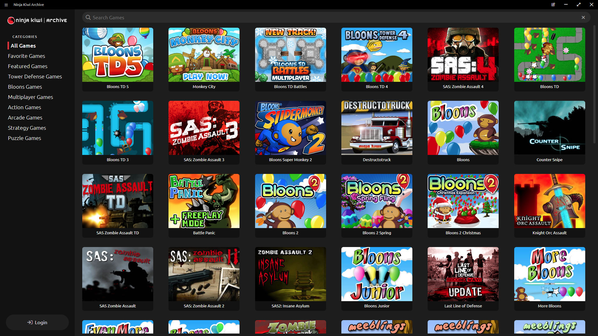 Ninja Kiwi Archive Screenshot 1