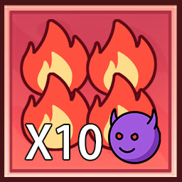 A sea of fire icon