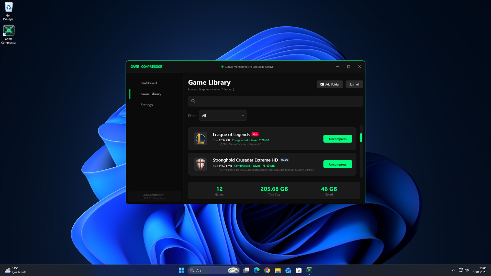 Game Compressor Screenshot 1