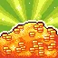 Gold mountain icon