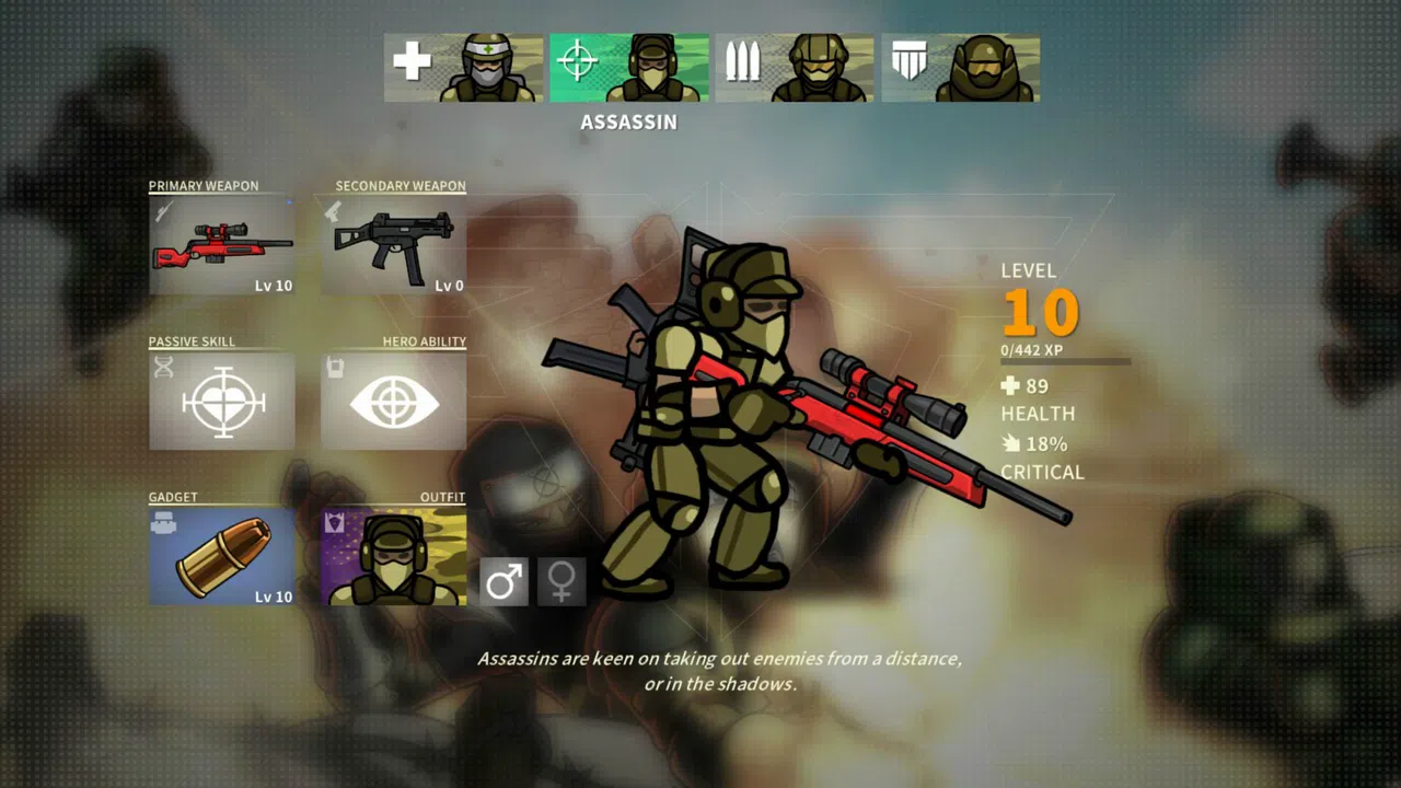Strike Force Heroes Original Flash Outfits Screenshot 1