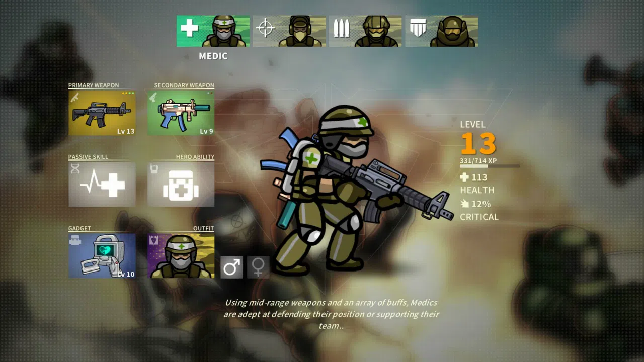 Strike Force Heroes Original Flash Outfits Screenshot 0