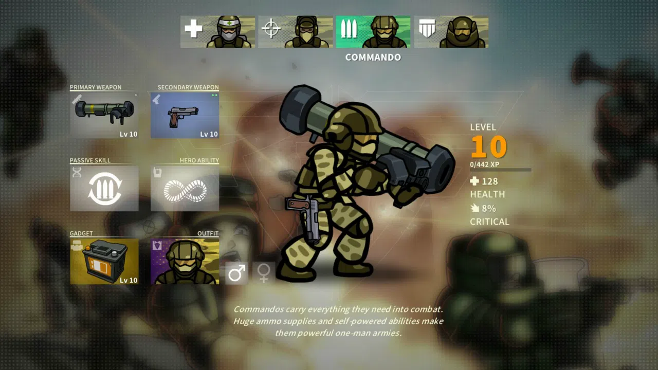 Strike Force Heroes Original Flash Outfits Screenshot 2