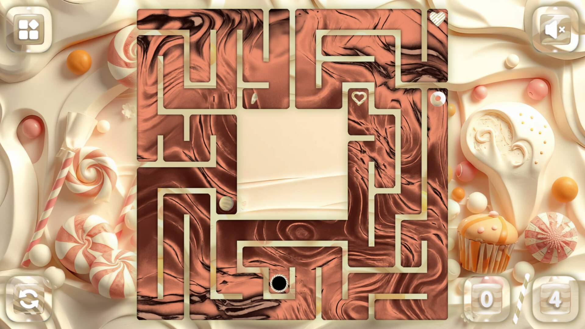 Sweetie Candy Maze: White Chocolate Screenshot 1