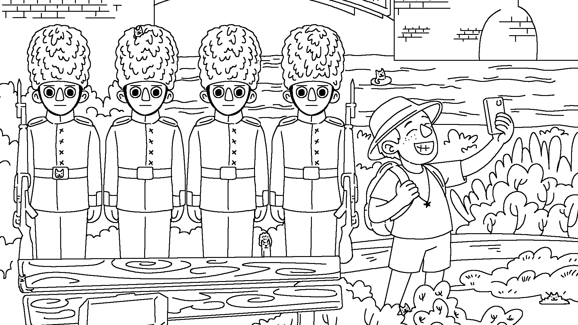 100 Cats Lost In England Find & Color Screenshot 0