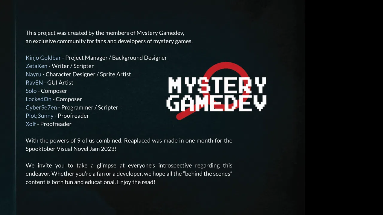 Reaplaced Development Book Screenshot 0