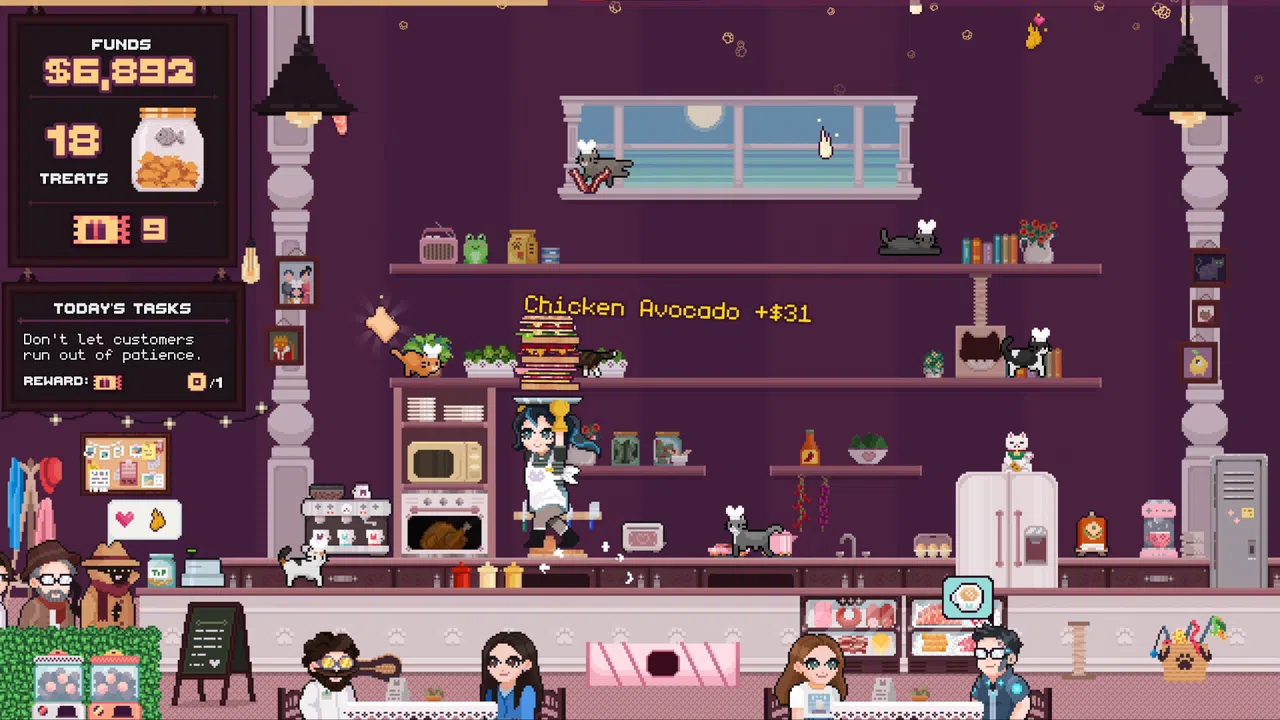 Supurr Cat Cafe: Sandwich Rush Screenshot 0