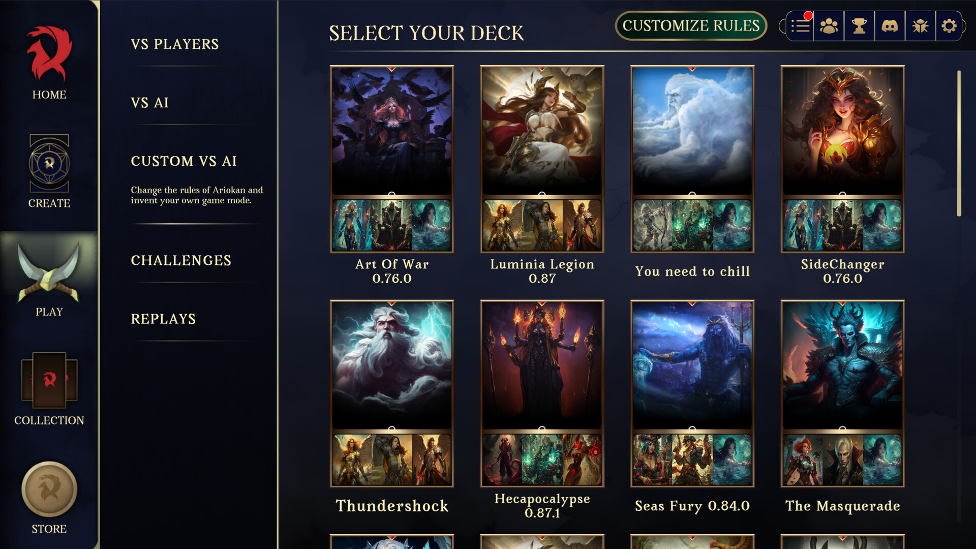 Ariokan - create your cards, break the Meta Screenshot 5